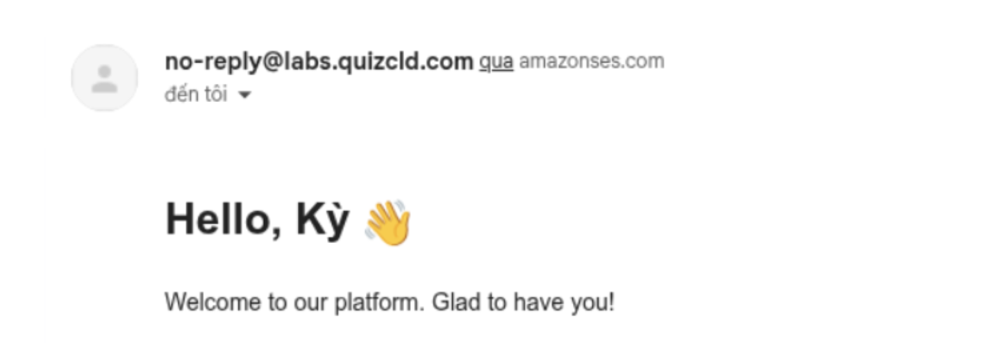 AWS SES send test email part2