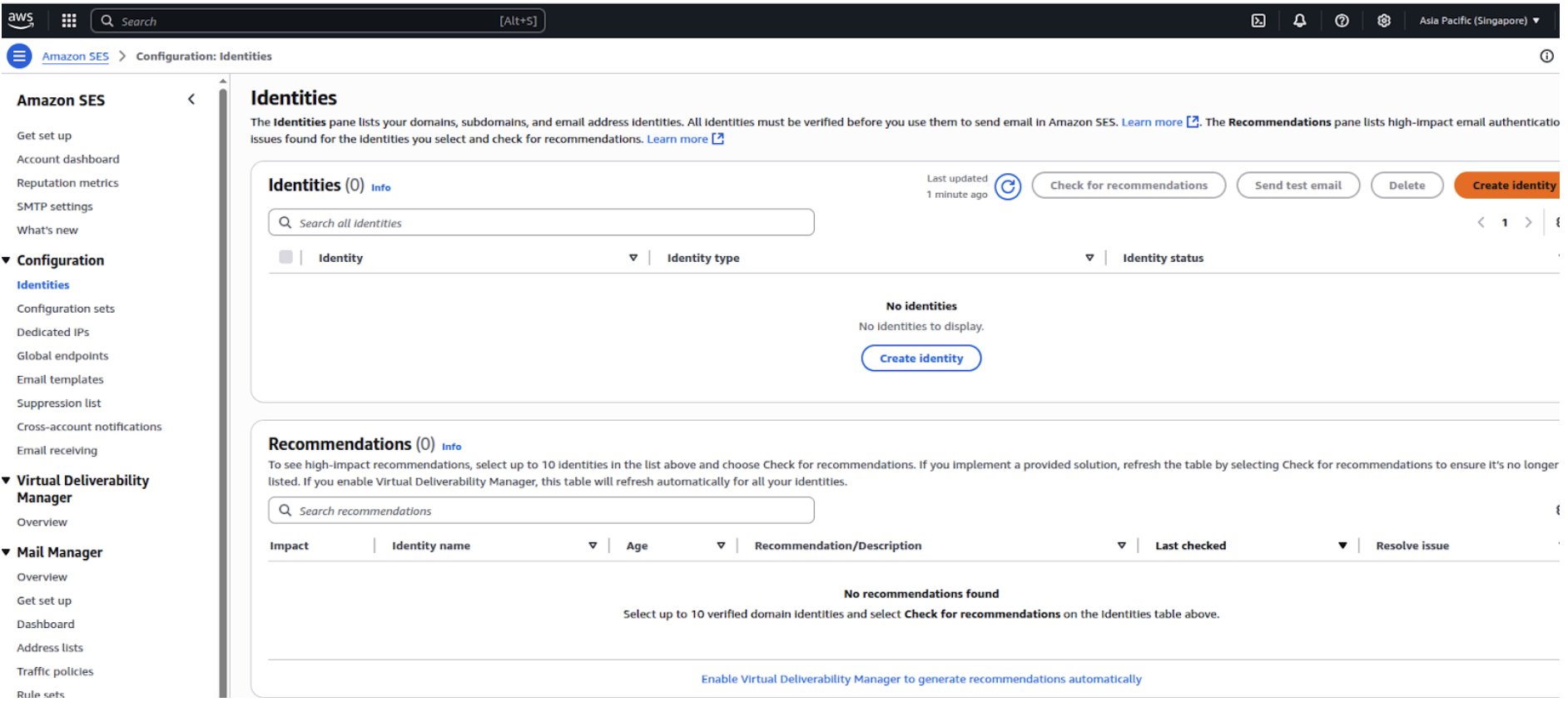 Verify domain in AWS SES